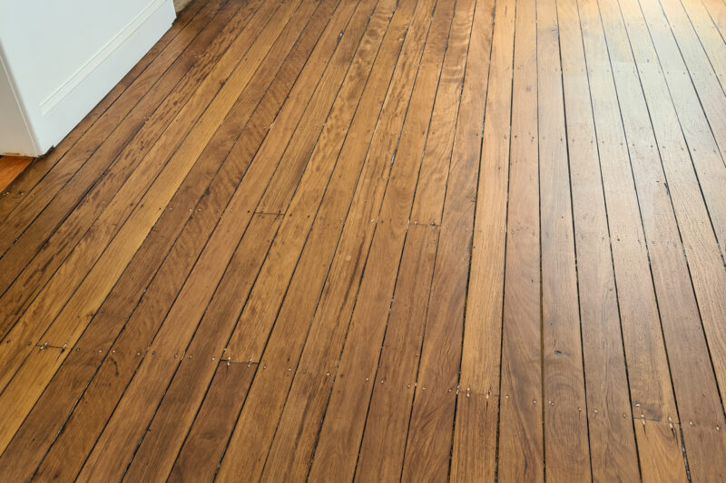 Old Hardwood floor finished with Handleys Low Sheen Polyurethane