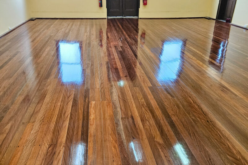 School Of Arts Hall Morpeth - Sanded and recoated in a 2 pack Polyurethane for Maitland Council
